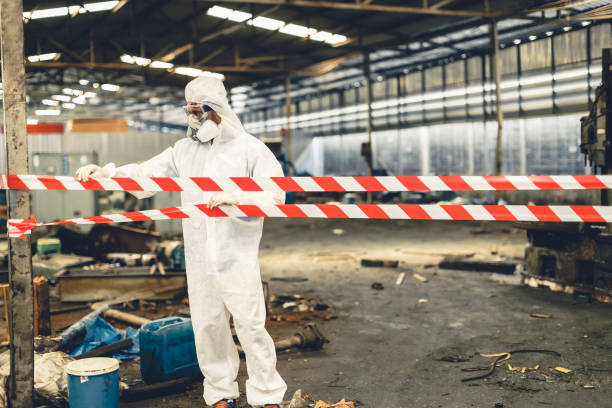 Professional Hoarding Cleanup technician working in Upton, NY
